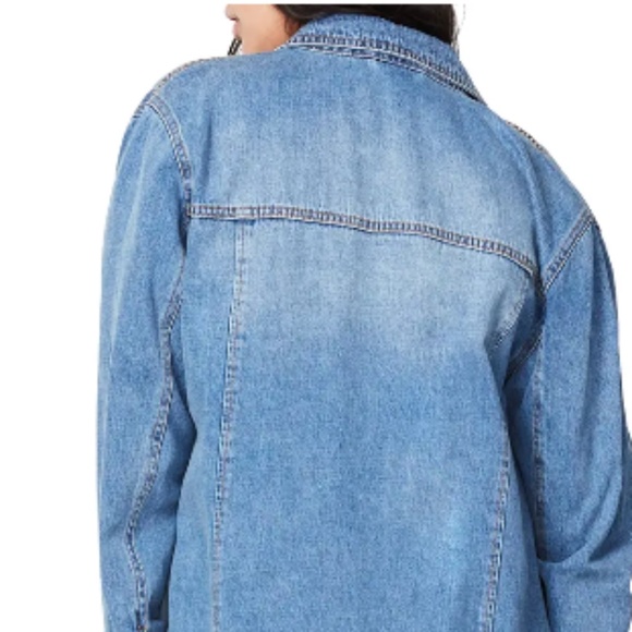 Rachel Rachel Roy Long Denim Jacket Plus Size 2x - Picture 3 of 10